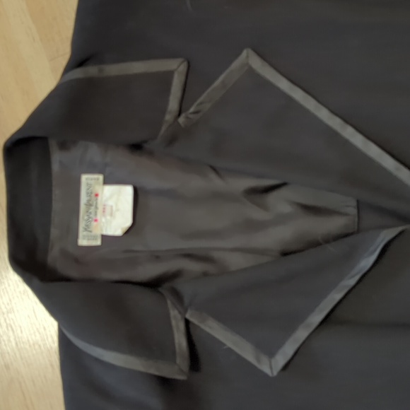 YSL black dressy wool open jacket size 44 - Picture 8 of 10